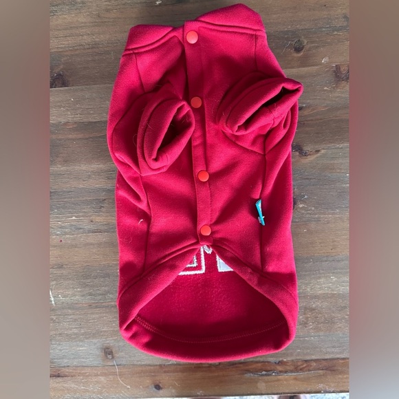 Dog Varsity Jacket Cardigan Sweater Red and Blue - Picture 7 of 7